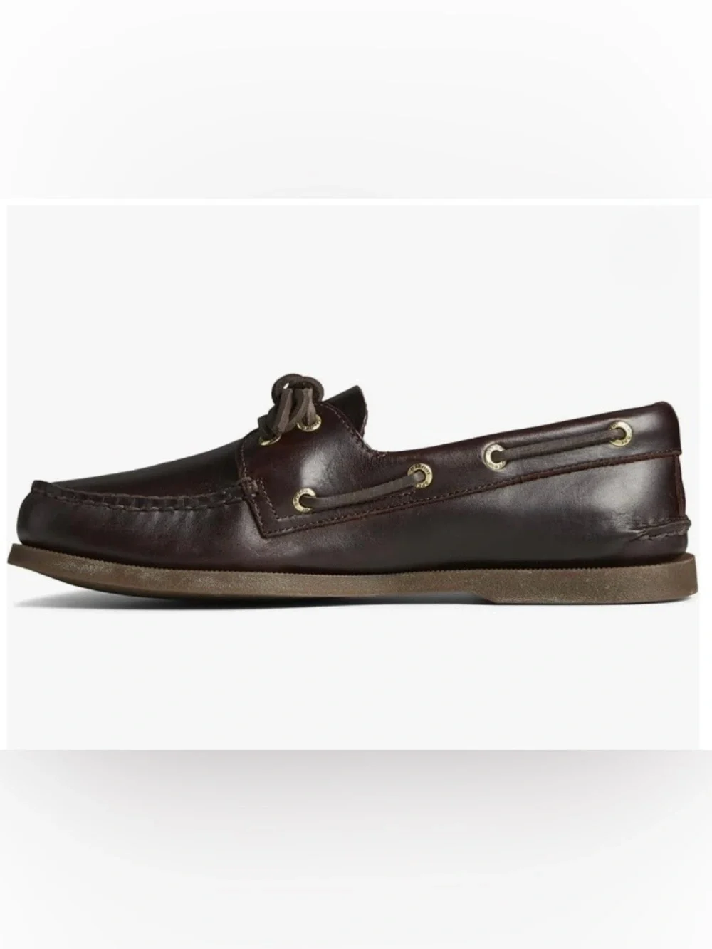 Classic Sperry Topsider Men's Brown Leather Boat Shoes Size 8